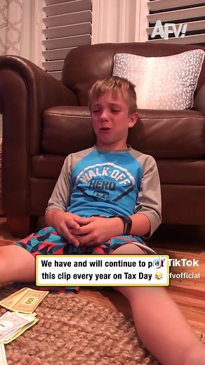 If only we could use Monopoly money for real taxes too 😭 #afv #kidssay #funnyvideos