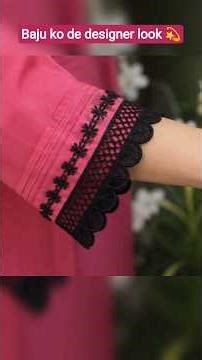 sleeves design with lace ✨ pakistani style sleeves design #shorts