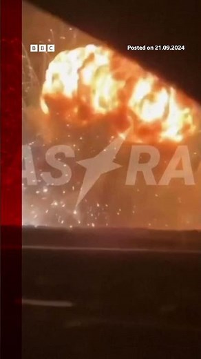 Huge explosion at arms depot near Tikhoretsk in Russia after Ukraine drone attack. #Russia #BBCNews