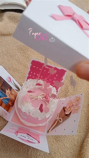 PAPER CAKE 🎂@Ka_createss #diypapercraft #papercake #paperdiy #handmade #art #explosionbox