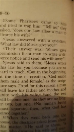 THE GOSPEL ACCORDING TO MARK: CHAPTER 10 VERSES 1 TO 12; JESUS TEACHES ABOUT DIVORCE #highlights