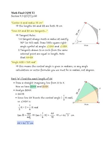 Circle Tangent Problem Q21 Step by Step #alevelmaths #exam #tutorial