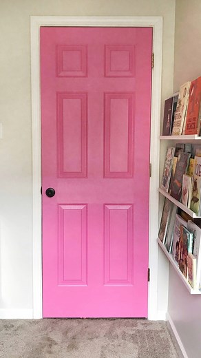 7.1K views · 84 reactions | Because who doesn't want a pink door?  We painted this door using our One Step Paint in the color 'Table For One' to achieve this lovely color! ⁠ So fun for an office or little one's bedroom! What color do you want your door?⁠ Head to https://www.amyhowardhome.com/ to shop! | Amy Howard At Home | Facebook