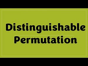Distinguishable Permutation