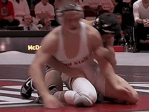 Trying to squirm away... #collegewrestling #singletsunday | Wrestling Domination