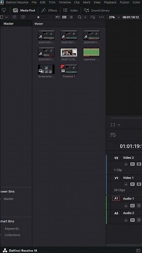 how to mute your clip in Davinci resolve pt4