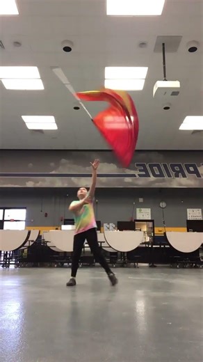This is my color guard practice FIRE HAWKS
