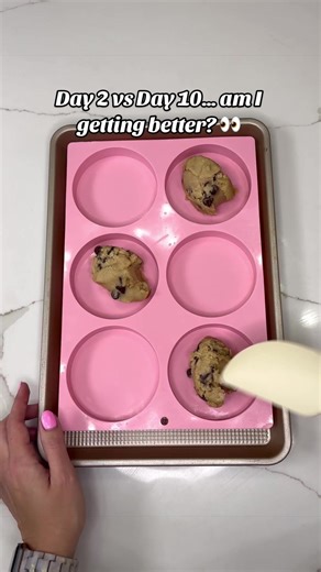 I posted my Valentine cookies on Facebook Marketplace… and after Valentine’s Day someone messaged me and said they wanted them. I told her I could totally make different designs since it’s not Valentine’s anymore. She said, “No… I want those.” ❤️ Which I kind of love that. Who says we can only tell people we love them one day a year? The bonus was getting to remake the same cookies and see the progress from Day 2 to Day 10. ✔️ smoother frosting ✔️ better chocolate molds (tap them so the bubbles 