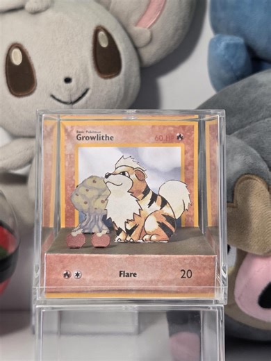 Growlithe 3D Pokémon Card Paper Diorama – Handcrafted Shadow Box Cube - Etsy