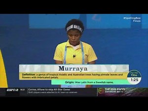 2021 Scripps National Spelling Bee Champion: Zaila Avant-garde