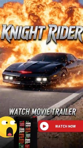 Knight Rider New Movie Trailer | KITT Turbo Boost Desert Chase 🚨 Cinematic Intro #Shorts concept