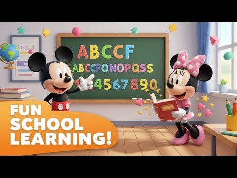 Mickey & Minnie’s Fun School Adventure | Learn ABCs, Numbers, Colors & Good Manners for Kids