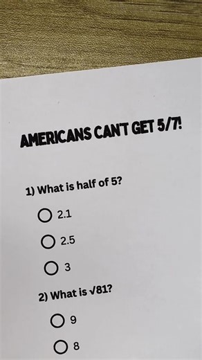 Math Quiz - Can Americans Get 5/7? #mathematics #mathquiz #quiz #quiztime #usaquiz