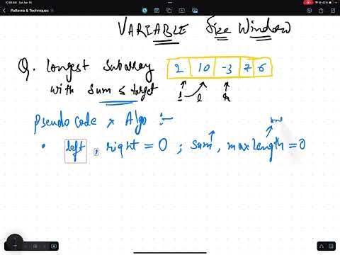 Variable Sliding Window Quickie | Concepts & Techniques
