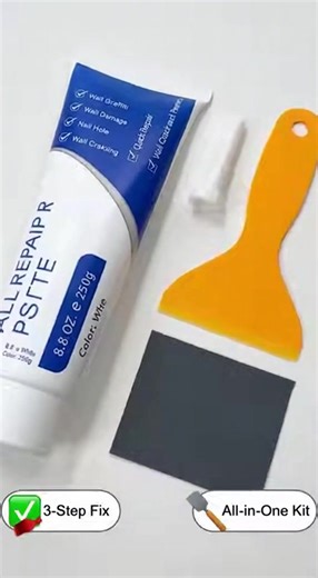 Mending wall! use it.#spackling #graffiti #wallmending #cracks #wallopening