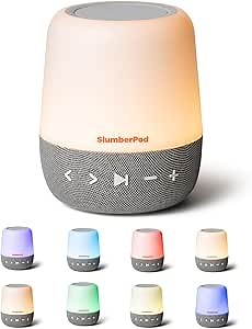 SlumberPod SlumberCalm 2-in-1 Sound Machine with Light for Kids | Baby Sleep Soother | White Noise Machine Baby | Nature Sounds | 8 Night Light Colors | Sound Machine | Rechargeable