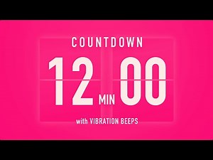12 Minute Countdown Timer 💓 Flip Clock with Vibration Beeps