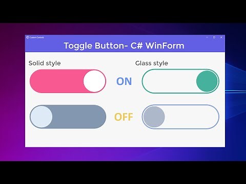 Toggle Button - WinForm C#