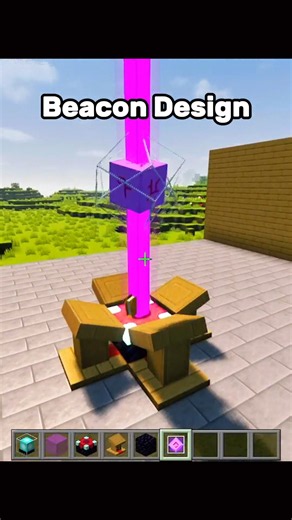 Minecraft Easy Beacon Design #minecraft #shorts