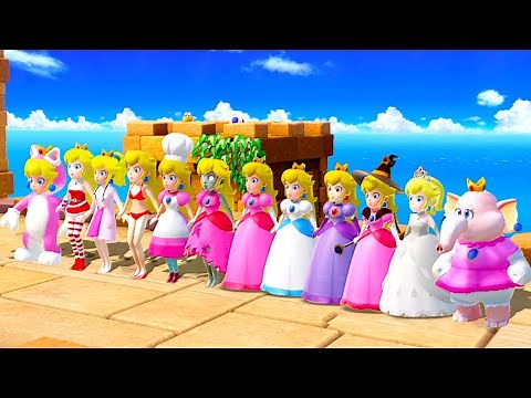【スーパーマリオパーティ】ミニゲームピーチVsデイジーVsマリオVsルイージ(すべての衣装)
