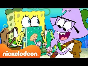 SpongeBob Sells Science Scout Biscuits 🍪 w/ Sandy & Squidina | Nickelodeon UK