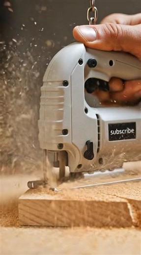 Mini Electric Jigsaw Cutter in Action 🔧🪵 | Tiny Real Wood Cutting Tool ✨