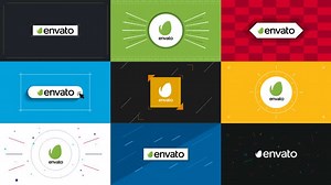 Download 9 Flat Logo Openers - FREE Videohive - aedownload.com