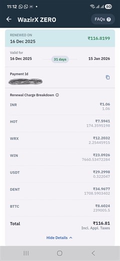How WazirX Auto pay silently deducted your token and money . #wazirx