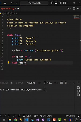 Aprendiendo Python: Crea un Menú de Opciones en 100 Ejercicios