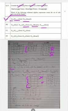 Q25.Consider the following three relations in a relational database.