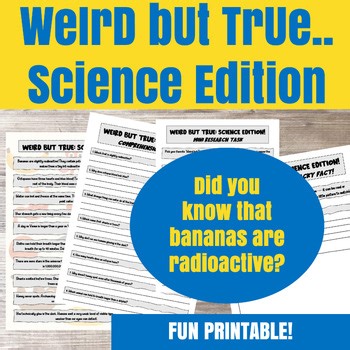 Science Facts and Comprehension Worksheet with Research