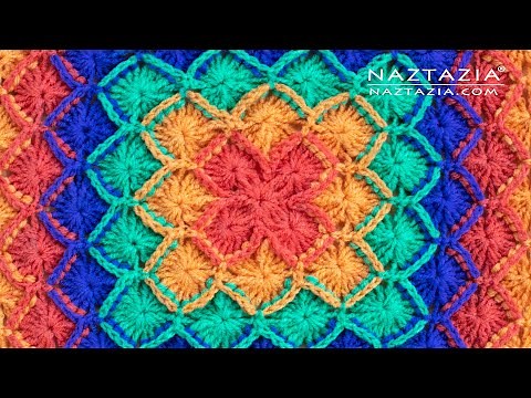 HOW to BAVARIAN CROCHET SQUARE Stitch Pattern Tutorial