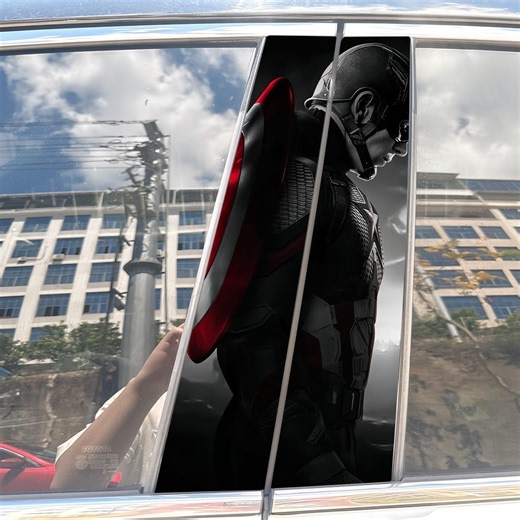 2-piece Monochrome Captain America Car B-pillar Sticker, Marvel Superhero Car Window Tinting, Marvel and Avengers Fan Gift. - Etsy