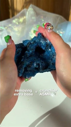 Do you remove the extra slime base from your crunchy slimes???