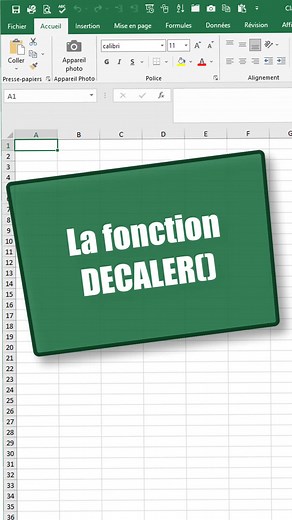 Découvrir la fonction DECALER() d'Excel ----- Voir la bio aller plus loin #excel #msexcel #msoffice #tableur #astuceexcel #excelfrancais