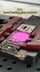 154K views · 1.1K reactions | Laser cleaning the glue at the bottom of CPU chip, the glue absorbs laser energy quickly, the glue becomes soft and has good fluidity, and the bonding pad absorbs less heat than the glue, which is safe and reliable. A good scheme makes the glue removal cleaning easy! # Chip Maintenance # Chip Degreasing # Mobile phone maintenance # Electronic maintenance | TBK machine | Facebook
