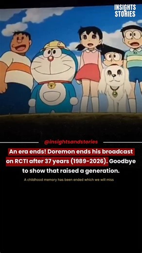 Insights and Stories on Instagram: "EMOTIONAL GOODBYE TO OUR FAVOURITE DOREMON A Childhood Goodbye: Doraemon Signs Off Indonesian TV, Rekindling Emotions Across Indian Homes For millions across Asia, Doraemon was never just an animated series—it was a quiet companion to growing up. As the beloved Japanese anime ends its long-running broadcast on Indonesia’s RCTI after 35 years, the news has struck a deep emotional chord not only among Indonesian fans but also among Indian viewers who were raised