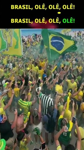 Éh Em 58 foi Pelé 🎶 Brasil Olê Olê Olê Show da torcida do Brasil na Copa do Mundo 2026 #copadomundo