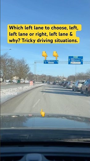 Left-left lane Vs Right-left lane? #shorts #cardriving #car #key2dl