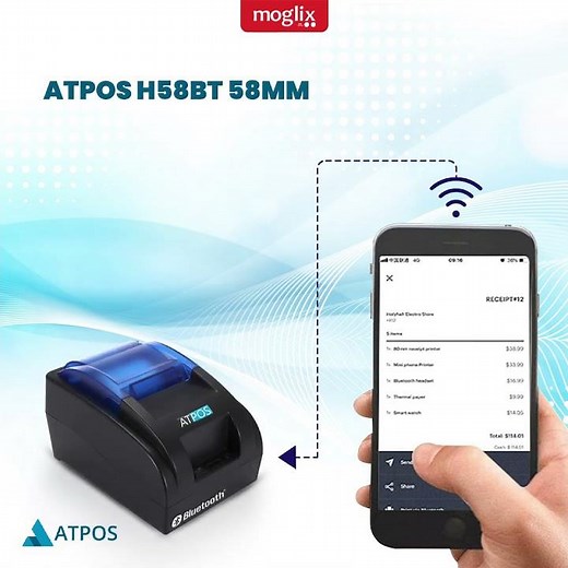 Unbox and Explore the Atpos H58BT 58mm Bluetooth Thermal Receipt Printer