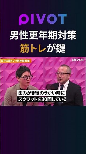 【男性更年期障害とは？】朝立ちの減少がサイン／更年期対策3つの習慣 #pivot #ピボット #健康 #更年期対策