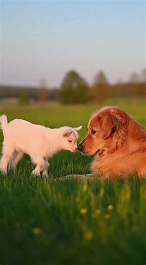 Friendship starts with one moment 🐐🐕💛#FurAndFreedom #AnimalFriends #GoatLife #ViralShorts #Shorts
