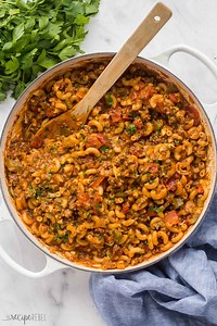 This American Goulash recipe is a classic dinner that's ready in just 30 minutes! It's made up of macaroni noodles, tender ground beef, and veggies simmered in a rich and flavorful tomato-based sauce. Recipe: https://www.thereciperebel.com/goulash-recipe/ | The Recipe Rebel