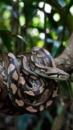 Giant Reticulated Python Aesthetic Motion 🐍🌴 | Viral Shorts