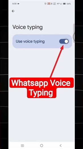 How To Enable Voice Typing In Whatsapp #tech #shortsviral #youtubeshorts
