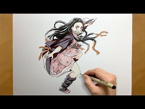 How to draw nezuko from Demon Slayer | Kimetsu no Yaiba | step by step | draw anime