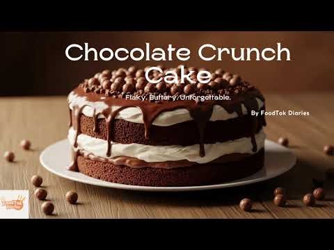 Chocolate Crunch Cake #ChocolateCrunchCake #ChocolateCake ‪@FoodTokDiaries‬