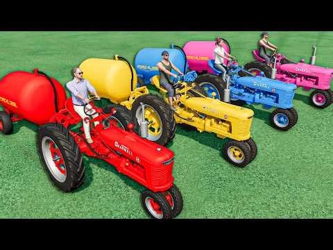 Work With Colors - SLURRY TANKER JOBS with Mini 3 WHEELS TRACTORS - Farming Simulator 22