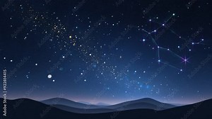 starry night sky with stars. seamless and looping animation background 4k