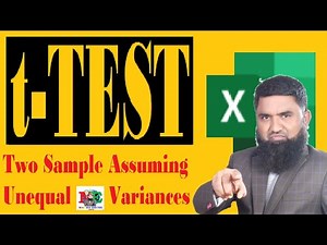 How To Do T-Test Two Sample Assuming Unequal Variances In Excel